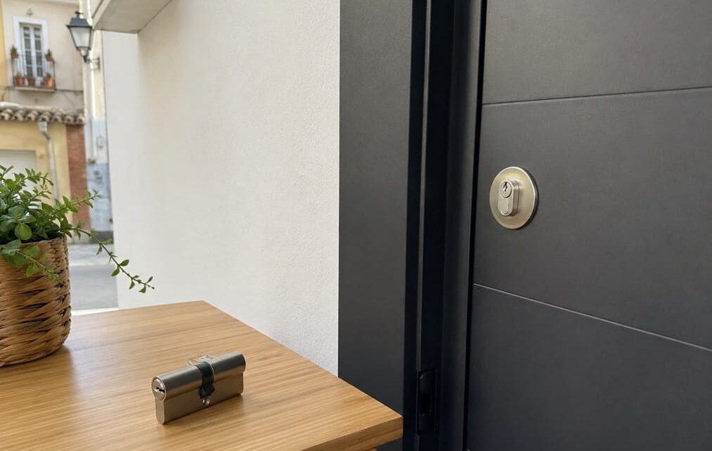 Bombín antibumping para mejorar la seguridad de una puerta en Gandía